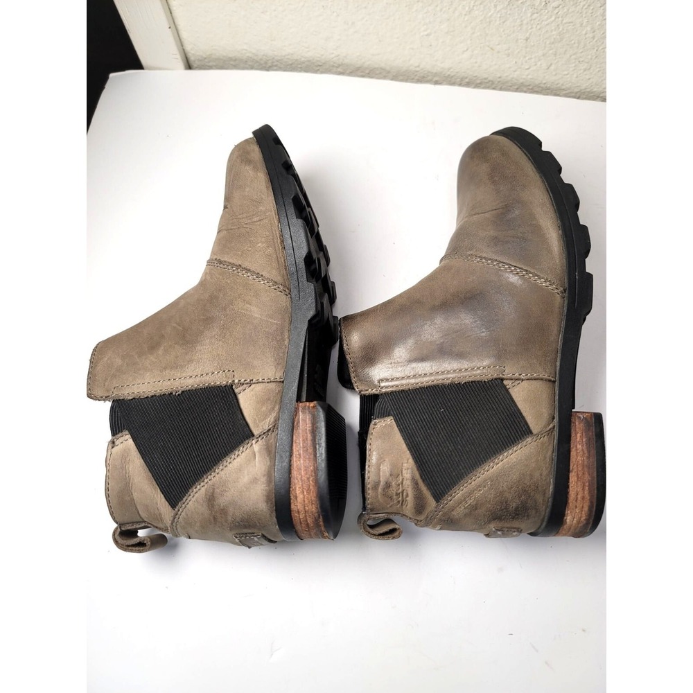 Sorel Women's Leather Chelsea Ankle Pull On Boots Size‎ 6 Gray & Black - Picture 6 of 14